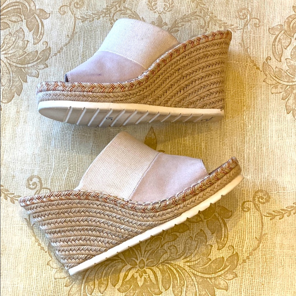 Toms espadrilles womens suede wedge high heel sandals
